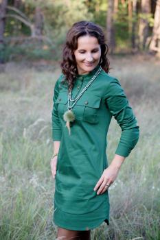Kleid "Mandy" grün / modernes Trachtenkleid / Hemdkleid